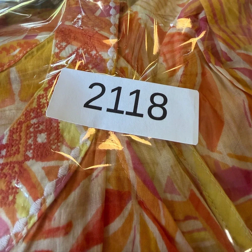 C&C California Tropical Skirt Set L & XL Pink Orange Boho Summer (2118)‎